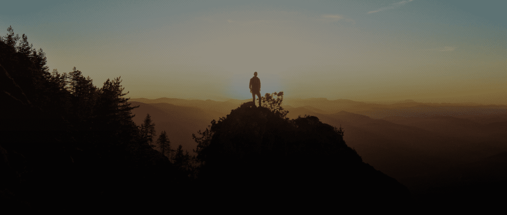 climber on mountain peak